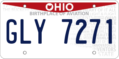 OH license plate GLY7271