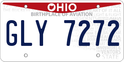 OH license plate GLY7272