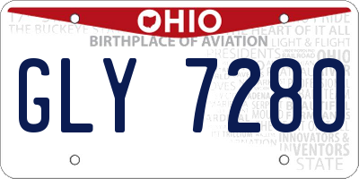 OH license plate GLY7280