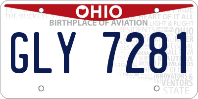 OH license plate GLY7281