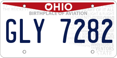 OH license plate GLY7282