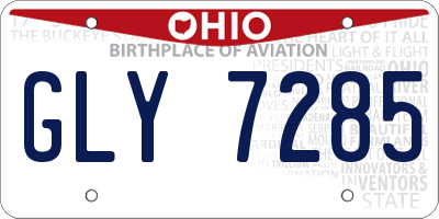 OH license plate GLY7285