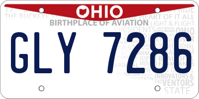 OH license plate GLY7286