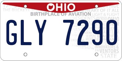 OH license plate GLY7290