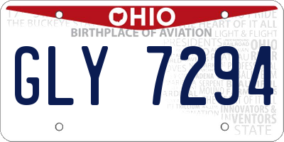 OH license plate GLY7294