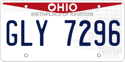 OH license plate GLY7296