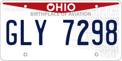 OH license plate GLY7298