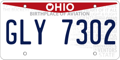 OH license plate GLY7302