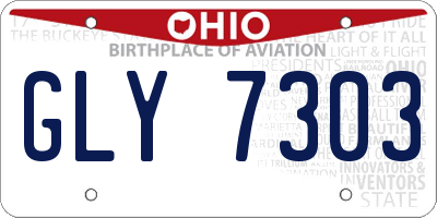 OH license plate GLY7303