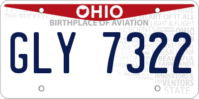 OH license plate GLY7322