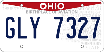 OH license plate GLY7327
