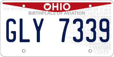 OH license plate GLY7339