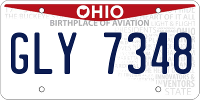 OH license plate GLY7348