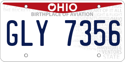 OH license plate GLY7356