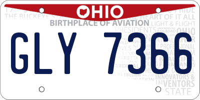 OH license plate GLY7366