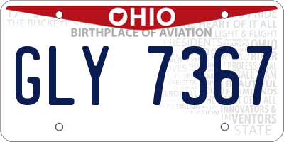OH license plate GLY7367