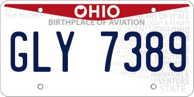 OH license plate GLY7389