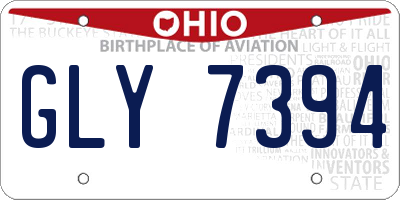 OH license plate GLY7394