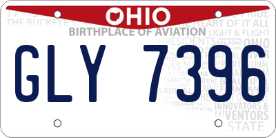 OH license plate GLY7396