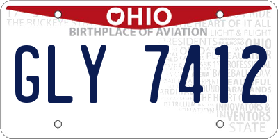OH license plate GLY7412