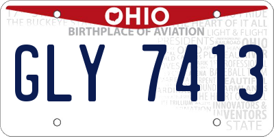 OH license plate GLY7413