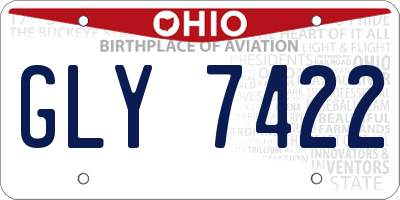 OH license plate GLY7422