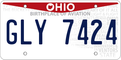 OH license plate GLY7424