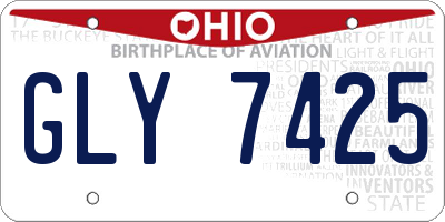 OH license plate GLY7425