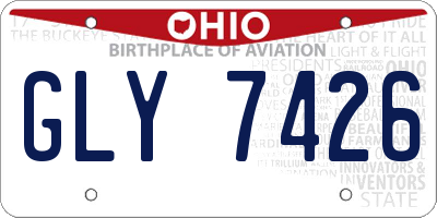 OH license plate GLY7426