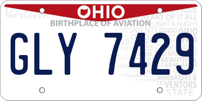 OH license plate GLY7429