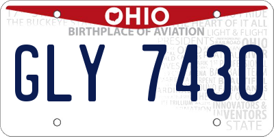 OH license plate GLY7430