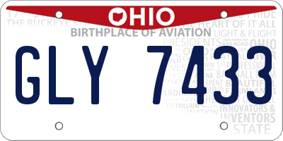 OH license plate GLY7433