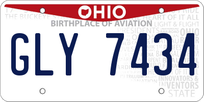 OH license plate GLY7434