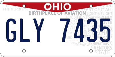 OH license plate GLY7435