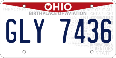 OH license plate GLY7436