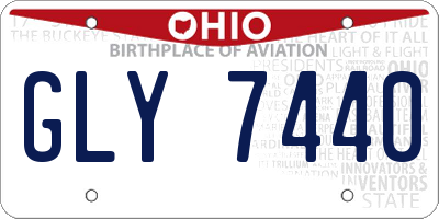 OH license plate GLY7440
