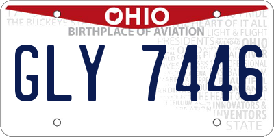 OH license plate GLY7446