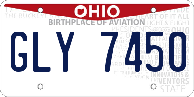 OH license plate GLY7450