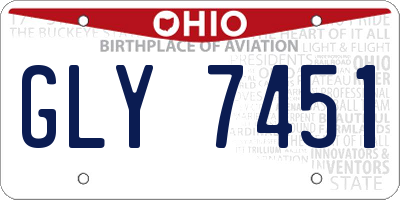 OH license plate GLY7451