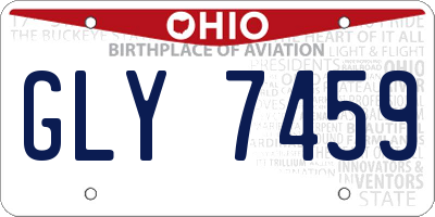 OH license plate GLY7459