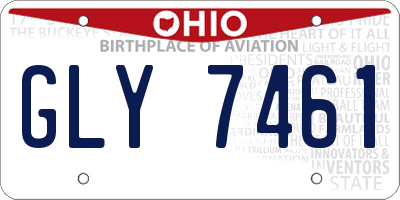 OH license plate GLY7461