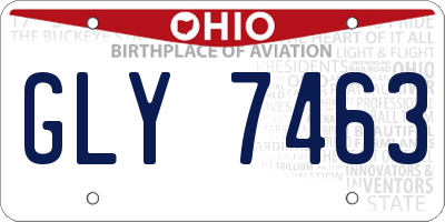 OH license plate GLY7463
