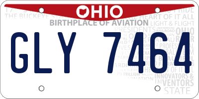 OH license plate GLY7464