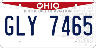 OH license plate GLY7465