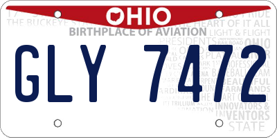 OH license plate GLY7472
