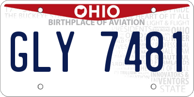 OH license plate GLY7481