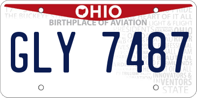 OH license plate GLY7487