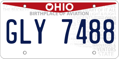OH license plate GLY7488