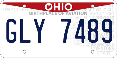 OH license plate GLY7489