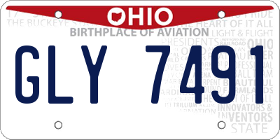 OH license plate GLY7491